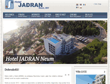 Tablet Screenshot of hotel-jadran-neum.com